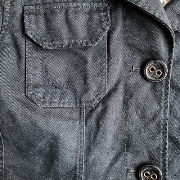Old Navy Black Utility Jacket cotton size M - Picture 3 of 7